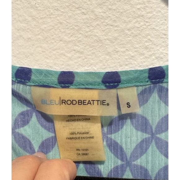 Bleu Rod Beattie Women’s Small Multi Color Swim Cover Up Sheer Tassel Vacation - Picture 7 of 11